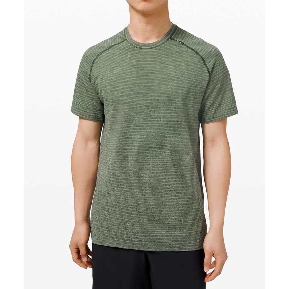 Lululemon Metal Vent Tech 2.0 Short Sleeve Shirt Wave Fade Rosemary Green XL